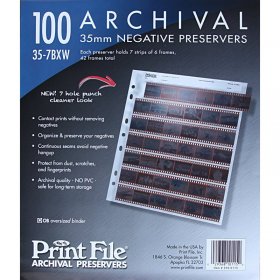 PrintFile Negativhüllen für Kleinbild / 100 Stück