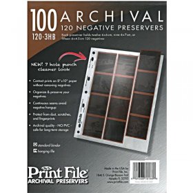 PrintFile Negativhüllen für Mittelformat / 100 Stück